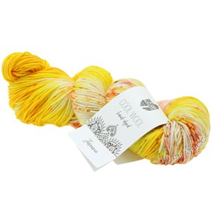 Lana Grossa COOL WOOL  Hand-dyed | 108-keltainen/kerma/fuksia/oliivi