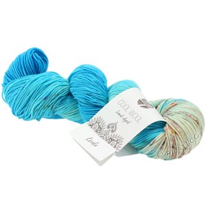 Lana Grossa COOL WOOL  Hand-dyed | 110-asuurinsininen/vaaleansininen/luonnonvalkoinen/fuksia