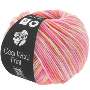 Lana Grossa COOL WOOL  Print | 726-roosa/pinkki/koralli/ecru