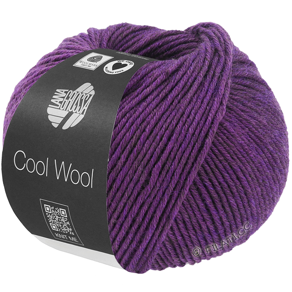 Lana Grossa COOL WOOL Mélange (We Care) | 1499-violetti meleerattu