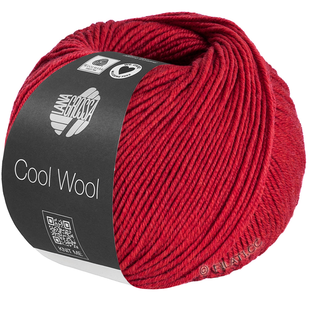 Lana Grossa COOL WOOL Mélange (We Care) | 1501-kirsikanpunainen meleerattu