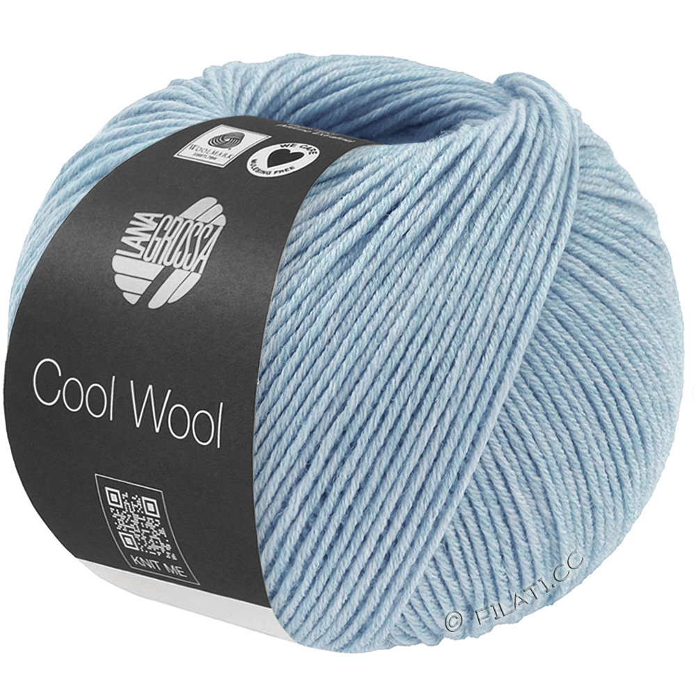Lana Grossa COOL WOOL Mélange (We Care) | 1502-vaaleansininen meleerattu