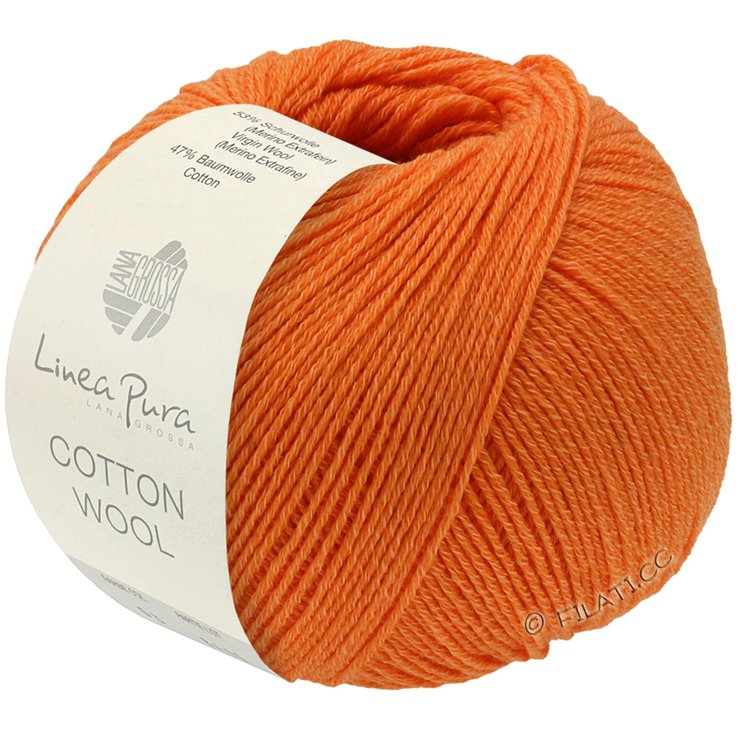 Lana Grossa COTTON WOOL (Linea Pura) | 34-oranssi