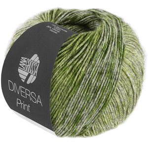 Lana Grossa DIVERSA PRINT | 107-oliivi/vihreä/keltavihreä/metsänvihreä/harmaanvihreä