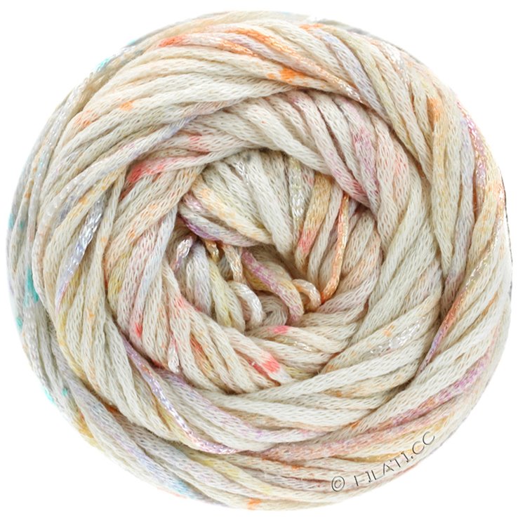 Lana Grossa ECCO Print | 101-luonnonvalkoinen/oranssi/roosa/vaaleansininen