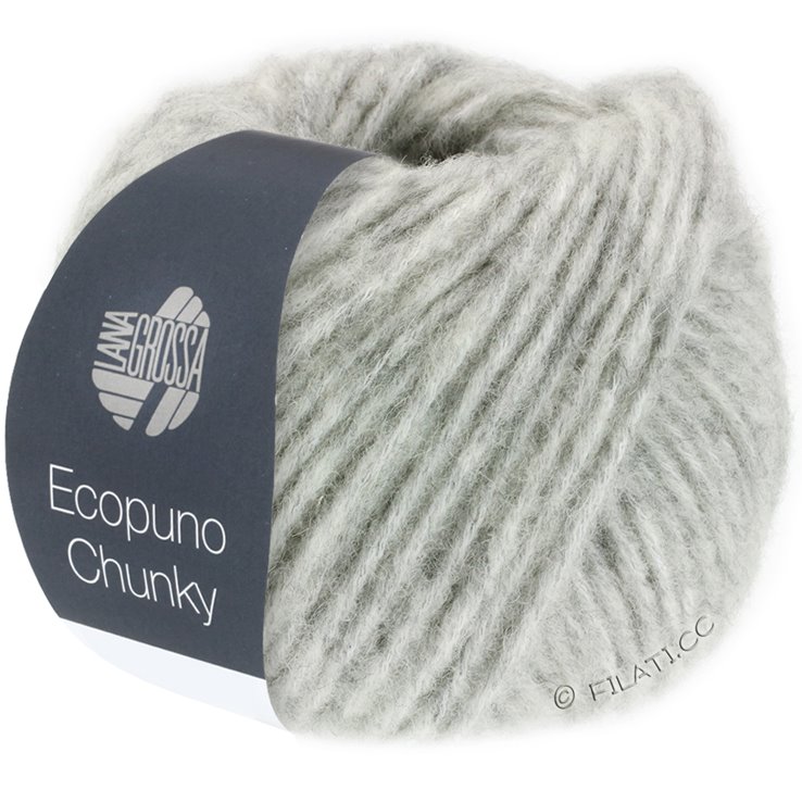 Lana Grossa ECOPUNO Chunky | 124-vaaleanharmaa meleerattu
