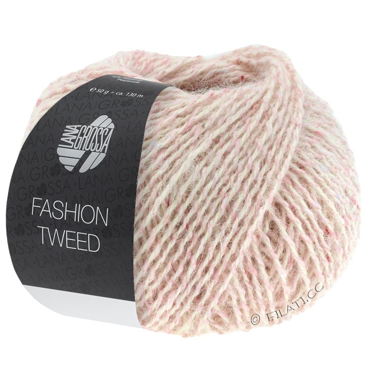 Lana Grossa FASHION TWEED | 01-roosa meleerattu
