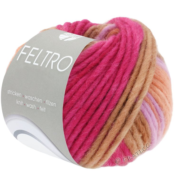 Lana Grossa FELTRO Line | 431-persikka/lohi/sireeni/mauve/pinkki
