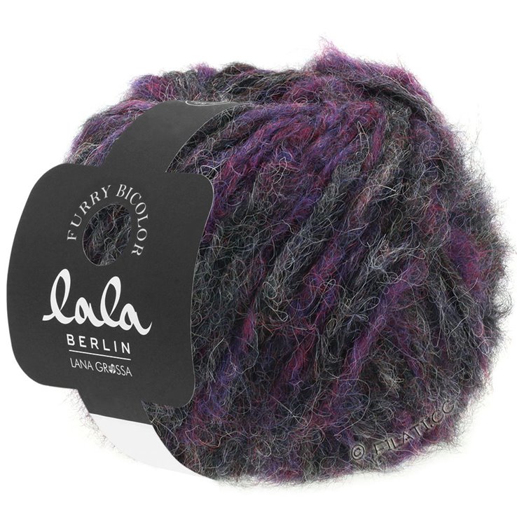Lana Grossa FURRY Bicolor (lala BERLIN) | 101-karhunvatukka/munakoiso/antrasiitti