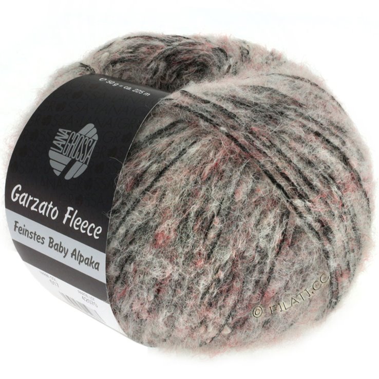 Lana Grossa GARZATO Fleece Uni/Print/Dégradé | 017-rosé/musta
