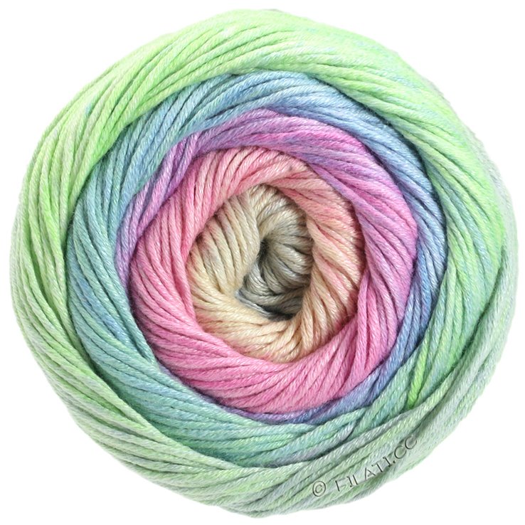 Lana Grossa GOMITOLO ALOHA | 301-roosa/persikka/vaaleanvihreä/vaaleansininen/vaaleanharmaa/sireeni