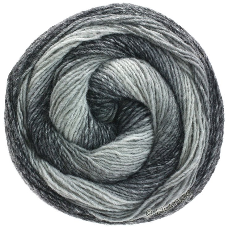 Lana Grossa GOMITOLO VERSIONE | 413-hopeanharmaa/vaaleanharmaa/keskiharmaa/tummanharmaa