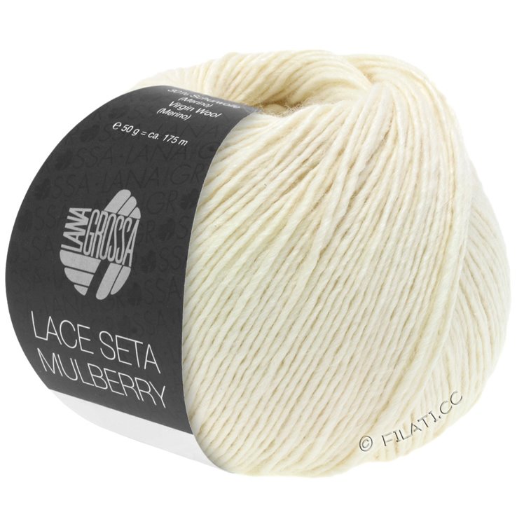 Lana Grossa LACE SETA MULBERRY | 01-valkoinen