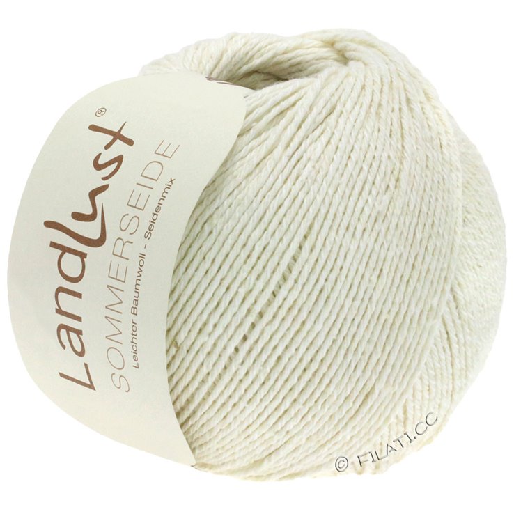 Lana Grossa LANDLUST SOMMERSEIDE | 001-valkoinen