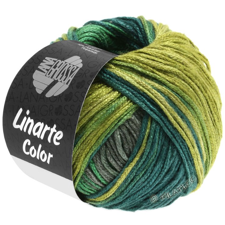 Lana Grossa LINARTE Color | 205-oliivi/vihreä/petrooli/grafiitti