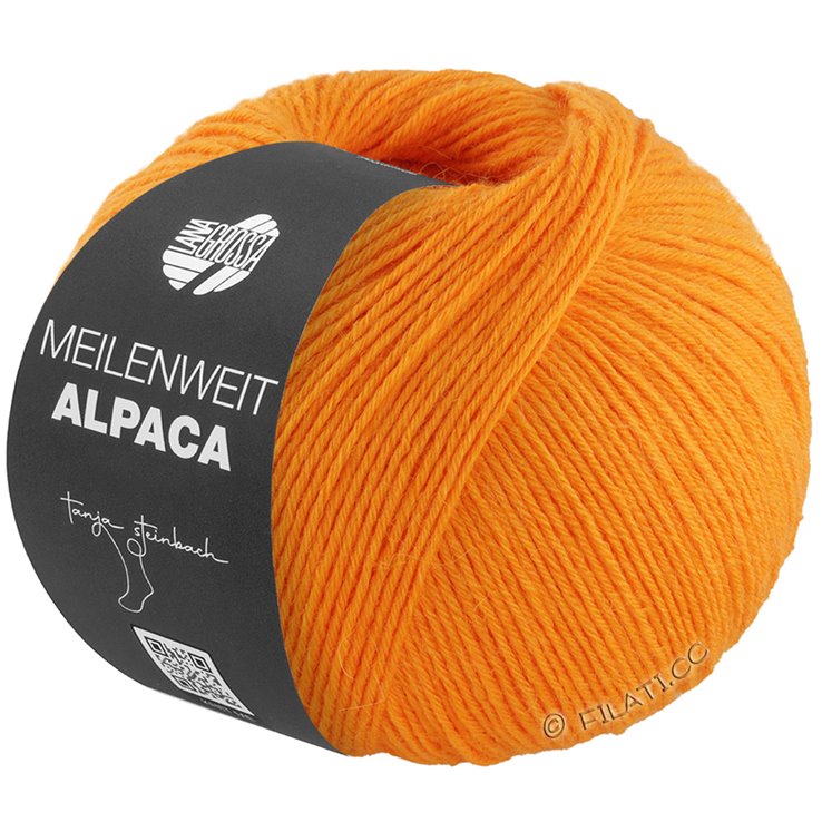 Lana Grossa MEILENWEIT 6-FACH 150g Alpaca | 1001-oranssi