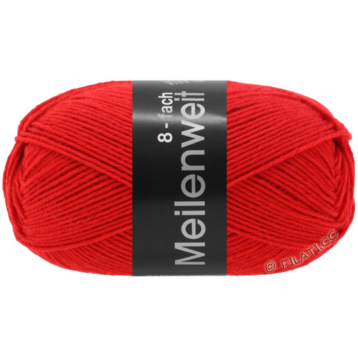 Lana Grossa MEILENWEIT 8-FACH 150g Uni | 9555-punainen
