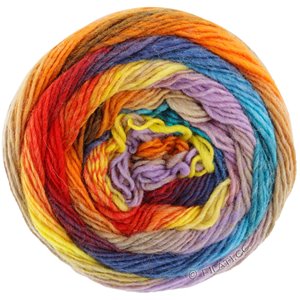 Lana Grossa MEILENWEIT 100g Color Mix Multi | 8010-minttu/turkoosi/petrooli/taupe/khaki/umbra/yönsininen