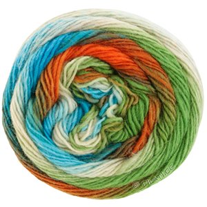 Lana Grossa MEILENWEIT 100g Color Mix Multi | 8012-jade/ruoste/merenvihreä/sininen/vaaleansininen/ecru/vihreä