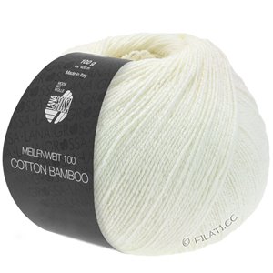 Lana Grossa MEILENWEIT 100g Cotton Bamboo | 09-valkoinen