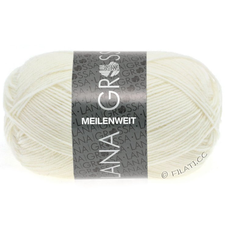 Lana Grossa MEILENWEIT 50g | 1101-valkoinen