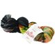 Lana Grossa MEILENWEIT 100g Merino Hand-dyed | 306-musta/harmaa/valkoinen/sininen petrooli/vihreä petrooli/pinkki/jade/valkovihreä/roosa
