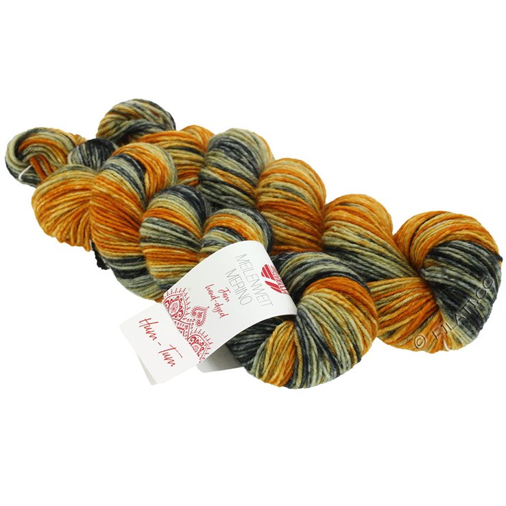 Lana Grossa MEILENWEIT 2 vyyhtiä à 50g Merino Hand-dyed Jam | 1001-Hum - Tum