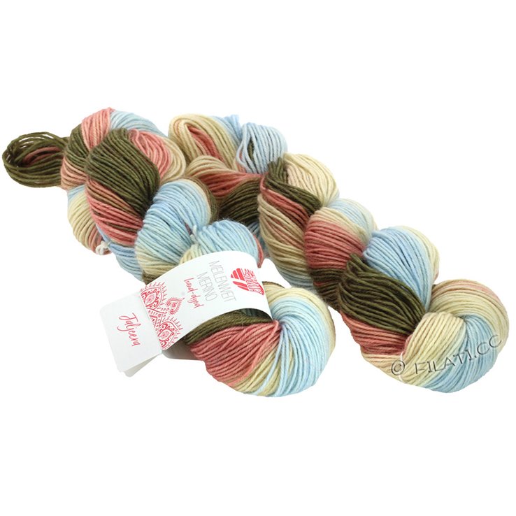 Lana Grossa MEILENWEIT 2 vyyhtiä à 50g Merino Hand-dyed | 201-Taljeera
