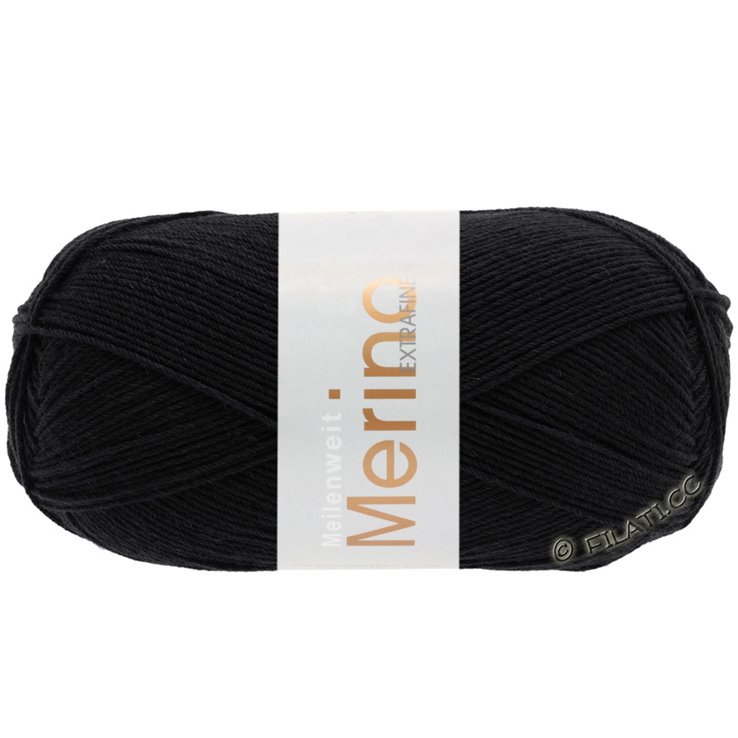 Lana Grossa MEILENWEIT 100g Merino Extrafine | 2402-musta