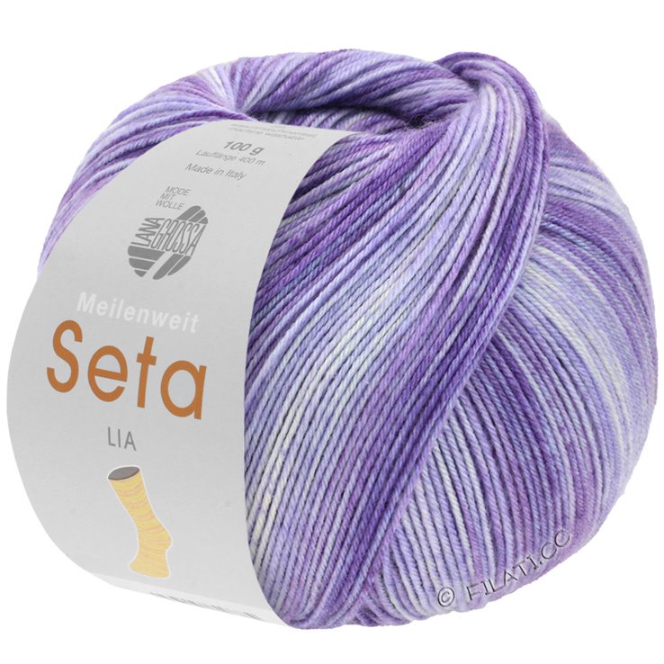 Lana Grossa MEILENWEIT 100g Seta Lia | 3581-pehmeä lila/sireeni/sinivioletti