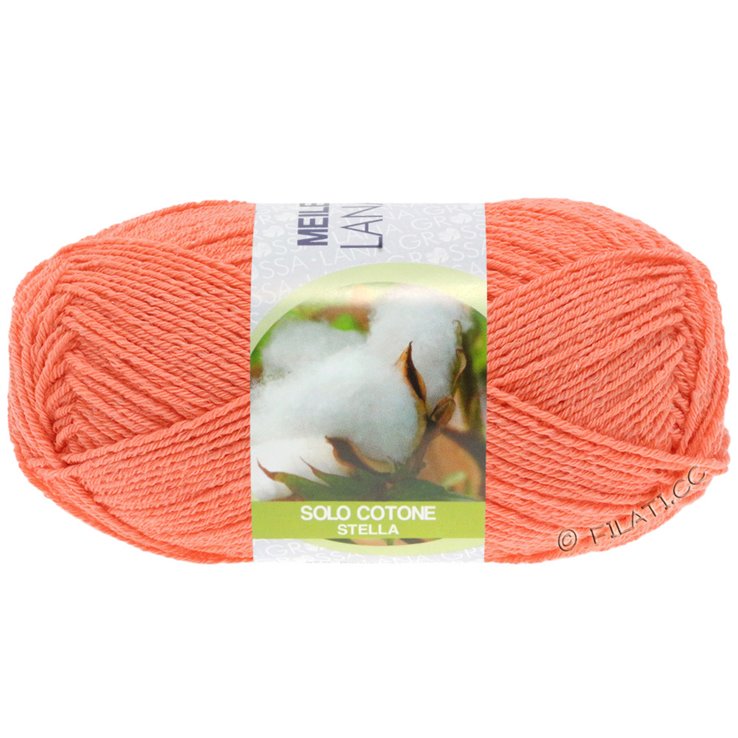 Lana Grossa MEILENWEIT 50g Solo Cotone Stella | 3604-koralli