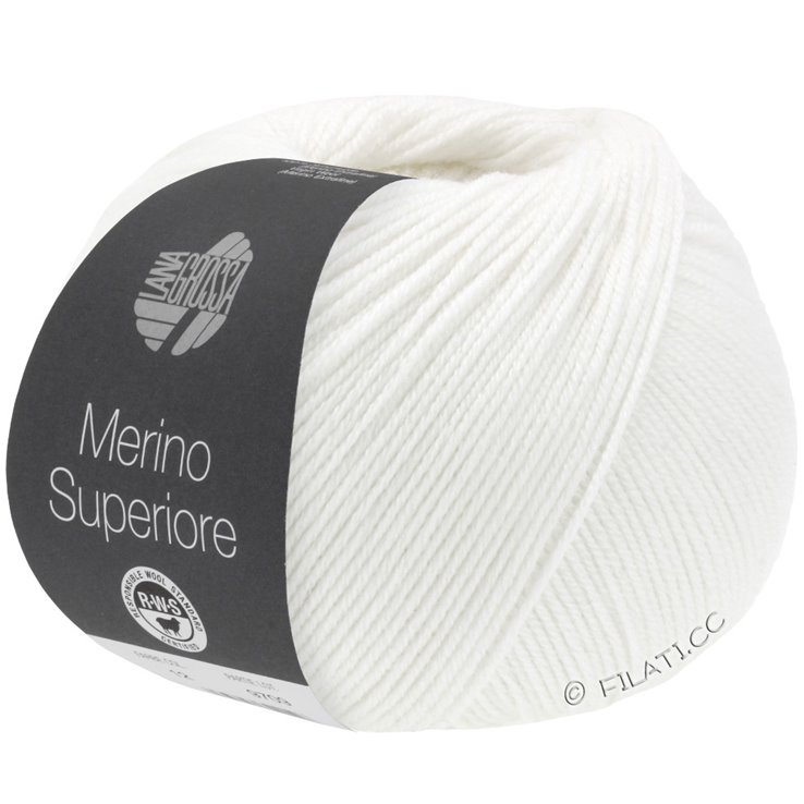 Lana Grossa MERINO SUPERIORE | 01-valkoinen