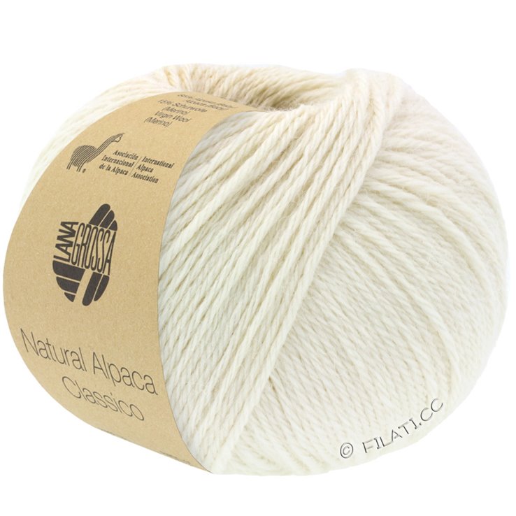 Lana Grossa NATURAL ALPACA Classico | 101-luonnonvalkoinen