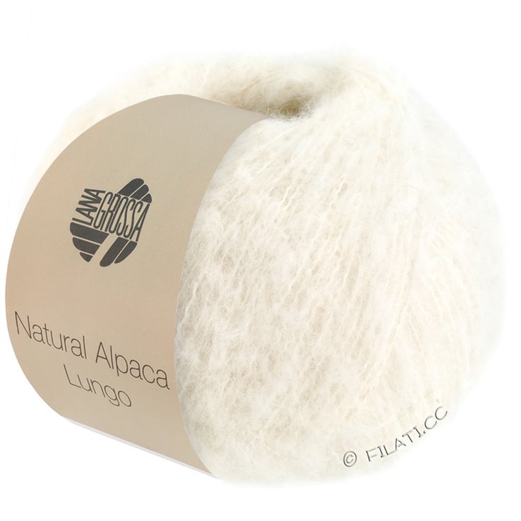 Lana Grossa NATURAL ALPACA Lungo | 01-luonnonvalkoinen