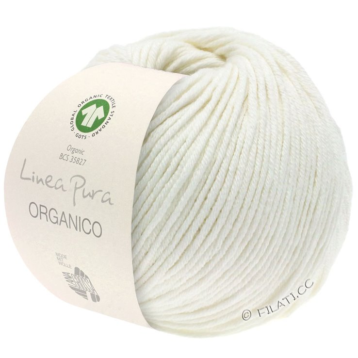 Lana Grossa ORGANICO (Linea Pura) | 007-valkoinen