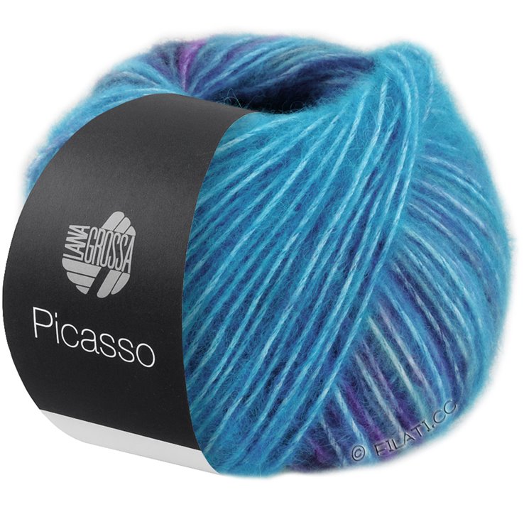 Lana Grossa PICASSO | 03-turkoosinsininen/petroolinsininen/royal/kyyhkynsininen/harmaansininen