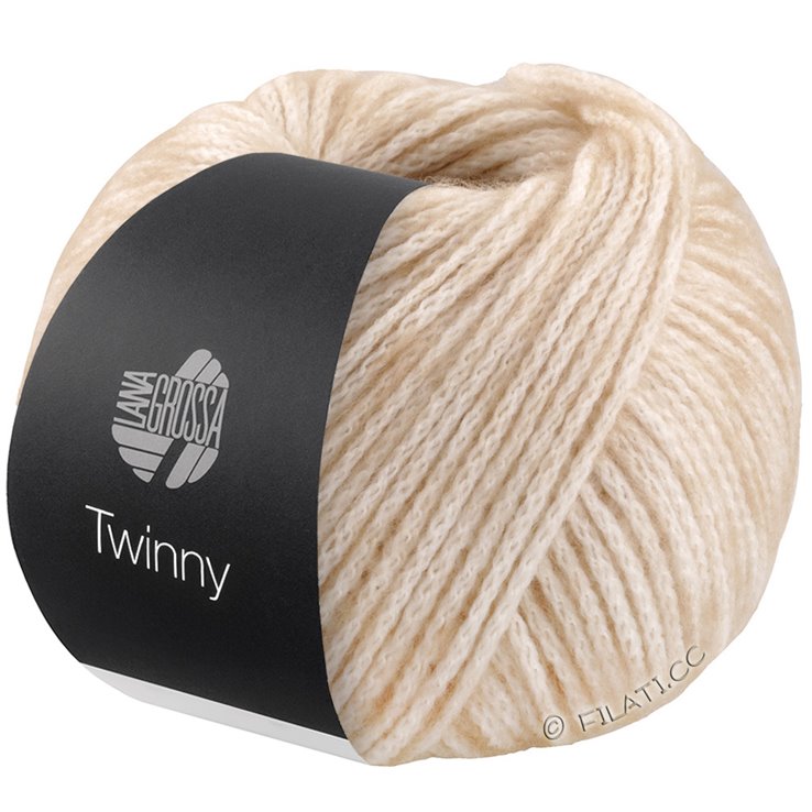 Lana Grossa TWINNY | 01-vaalea beige/hiekanbeige