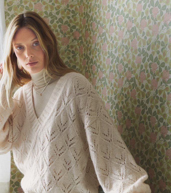 Lana Grossa TRUI IN AJOURPATROON Ecopuno & Setasuri