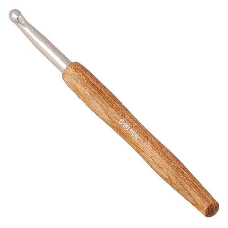 Lana Grossa Virkkuukoukku Alumiini puukahvalla Design-puu: Signal 6,5mm