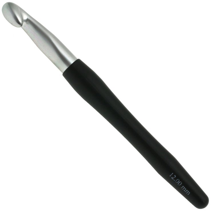 Lana Grossa Virkkuukoukku Soft Grip alumiini 12,0mm