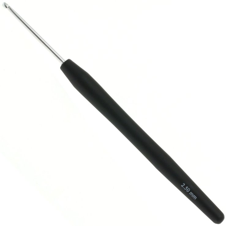 Lana Grossa Virkkuukoukku Soft Grip alumiini 2,5mm