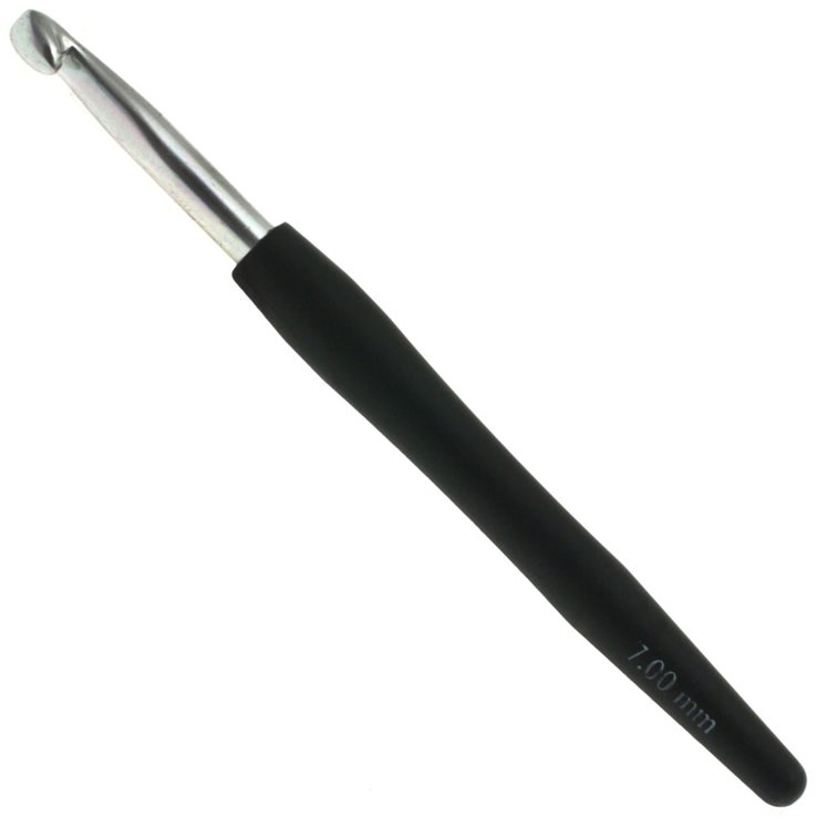Lana Grossa Virkkuukoukku Soft Grip alumiini 7,0mm