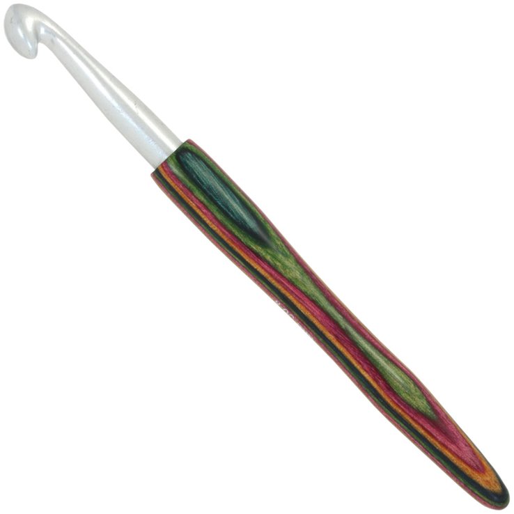 Lana Grossa Virkkuukoukku Alumiini puukahvalla Design-puu: Color 8,0mm