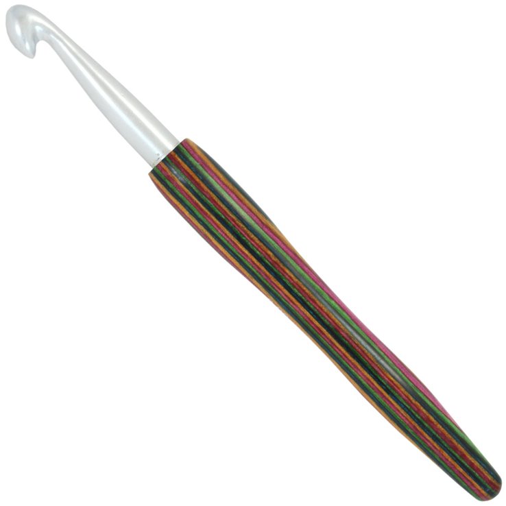 Lana Grossa Virkkuukoukku Alumiini puukahvalla Design-puu: Color 9,0mm