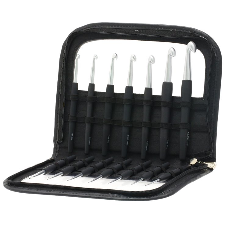 Lana Grossa  Virkkuukoukkusetti Alumiini Soft Grip