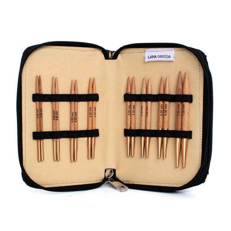 Lana Grossa Pyöröpuikkosetti (lyhyet vaihtopäät) Pyökki