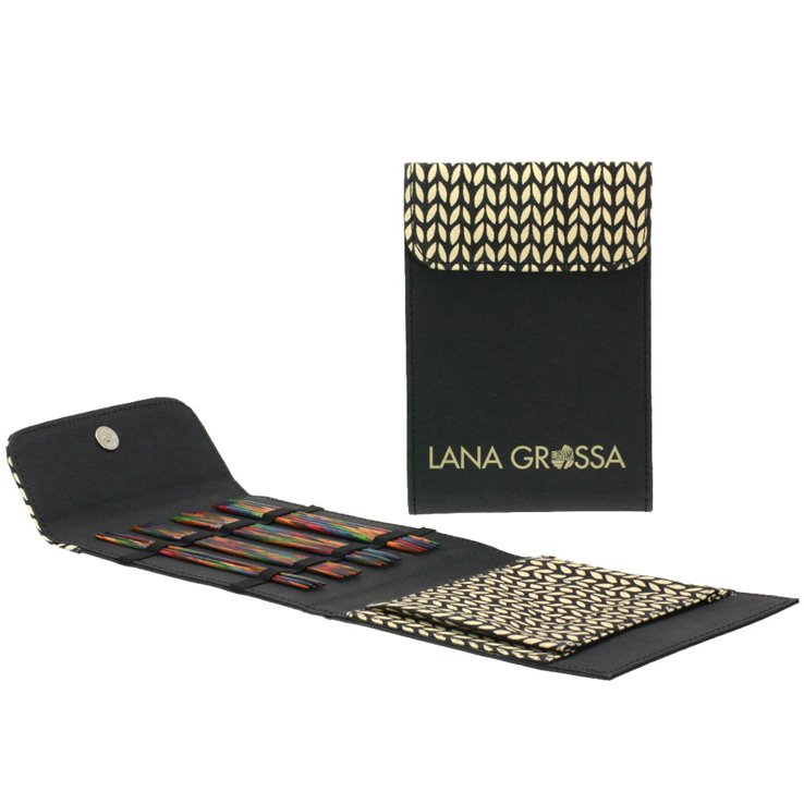 Lana Grossa Sukkapuikkosetti Design-puu Multicolor 15cm (musta)