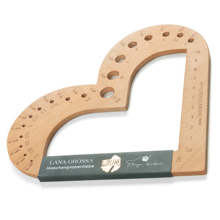 Lana Grossa Mittauskehikko sydän Tanja Steinbach