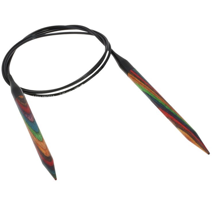 Lana Grossa Pyöröpuikot Design-puu Multicolor 7,0mm/100cm