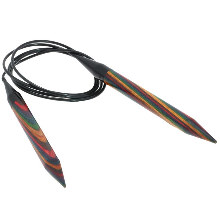 Lana Grossa Pyöröpuikot Design-puu Multicolor 12,0mm/120cm